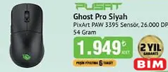 MONSTER PUSAT GHOST PRO SİYAH OYUNCU MOUSE indirimli fiyat MONSTER PUSAT GHOST PRO SİYAH OYUNCU MOUSE fiyat ve kampanya bilgisi